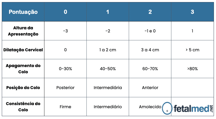 Tabela Índice de Bishop